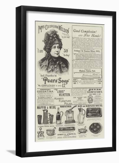 Page of Advertisements-null-Framed Giclee Print