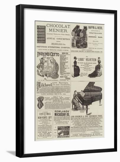 Page of Advertisements-null-Framed Giclee Print