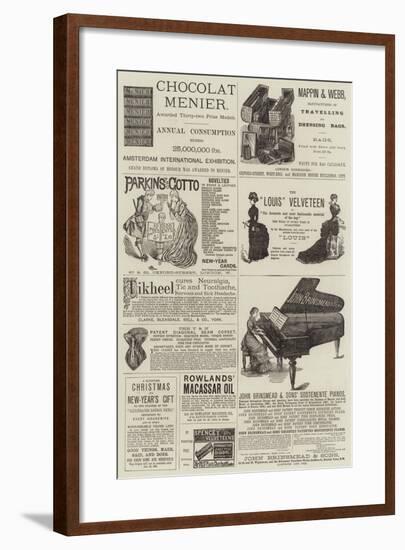 Page of Advertisements-null-Framed Giclee Print