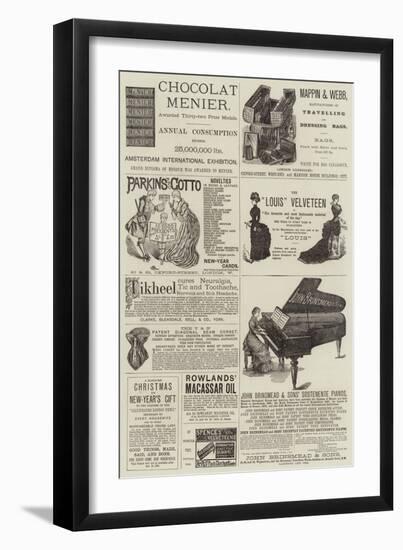 Page of Advertisements-null-Framed Giclee Print