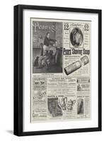 Page of Advertisements-null-Framed Giclee Print