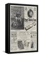 Page of Advertisements-null-Framed Stretched Canvas