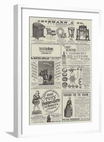 Page of Advertisements-null-Framed Giclee Print