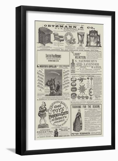 Page of Advertisements-null-Framed Giclee Print