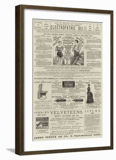 Page of Advertisements-null-Framed Giclee Print