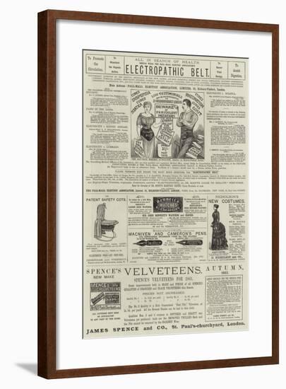 Page of Advertisements-null-Framed Giclee Print