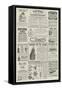 Page of Advertisements-null-Framed Stretched Canvas