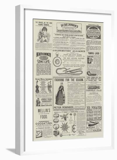 Page of Advertisements-null-Framed Giclee Print