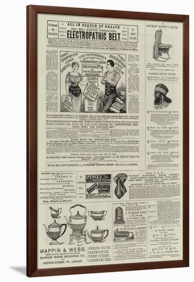 Page of Advertisements-null-Framed Giclee Print