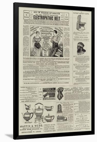 Page of Advertisements-null-Framed Giclee Print