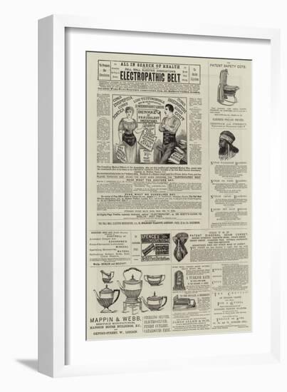 Page of Advertisements-null-Framed Giclee Print