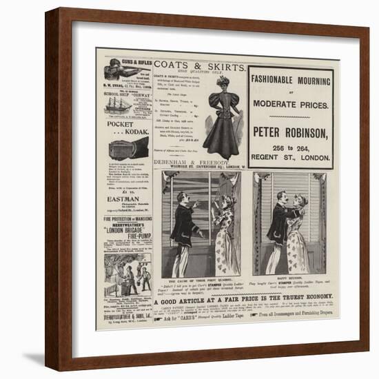 Page of Advertisements-null-Framed Giclee Print