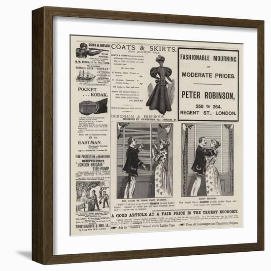 Page of Advertisements-null-Framed Giclee Print