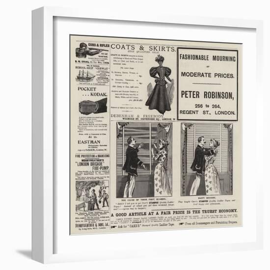 Page of Advertisements-null-Framed Giclee Print