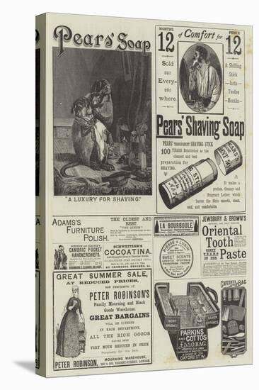 Page of Advertisements-William Henry Hamilton Trood-Stretched Canvas