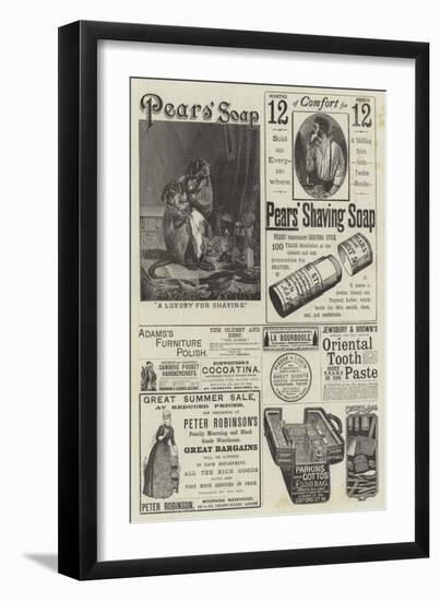 Page of Advertisements-William Henry Hamilton Trood-Framed Giclee Print