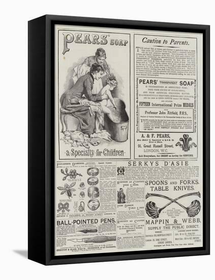 Page of Advertisements-Adrien Emmanuel Marie-Framed Stretched Canvas
