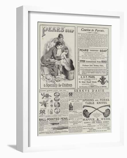 Page of Advertisements-Adrien Emmanuel Marie-Framed Giclee Print