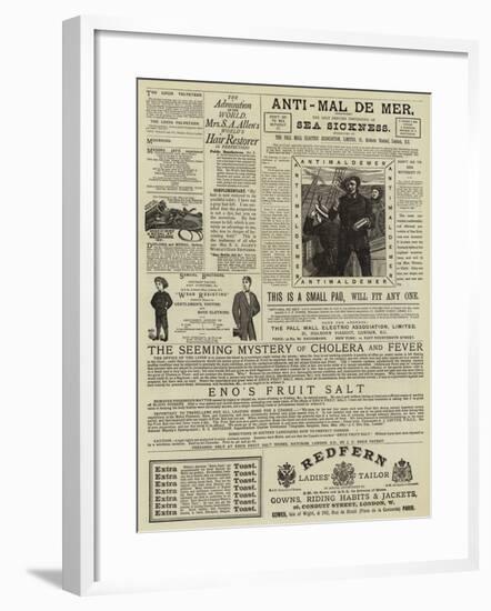 Page of Advertisements-null-Framed Giclee Print