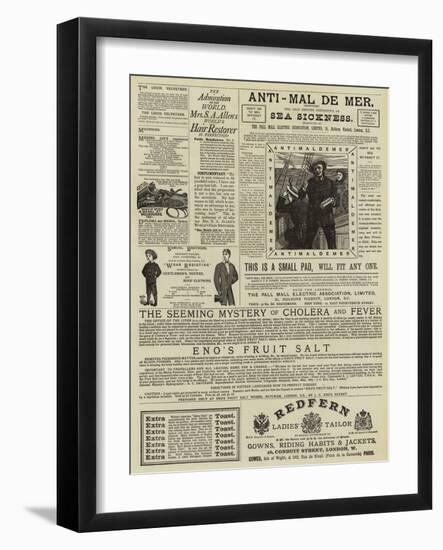 Page of Advertisements-null-Framed Giclee Print