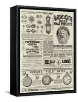 Page of Advertisements-null-Framed Stretched Canvas