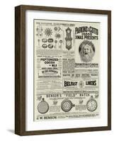 Page of Advertisements-null-Framed Giclee Print