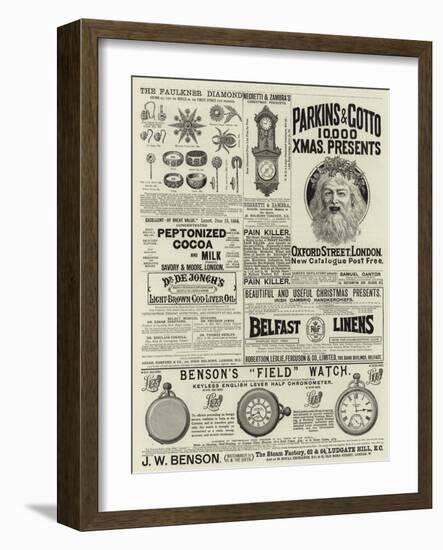 Page of Advertisements-null-Framed Giclee Print