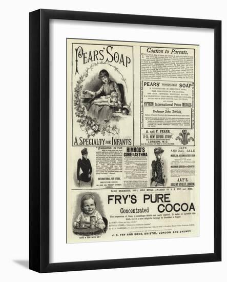 Page of Advertisements-null-Framed Giclee Print