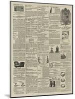 Page of Advertisements-null-Mounted Giclee Print