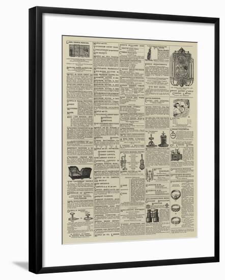 Page of Advertisements-null-Framed Giclee Print