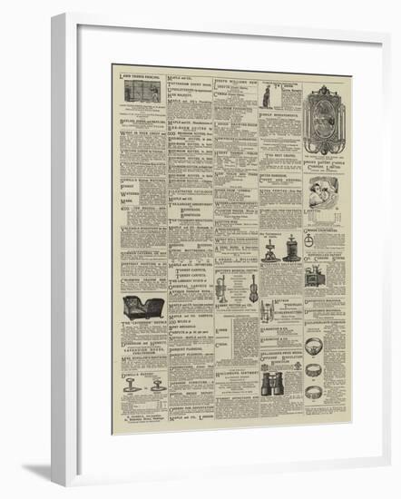 Page of Advertisements-null-Framed Giclee Print