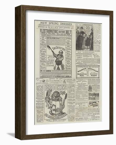 Page of Advertisements-null-Framed Giclee Print