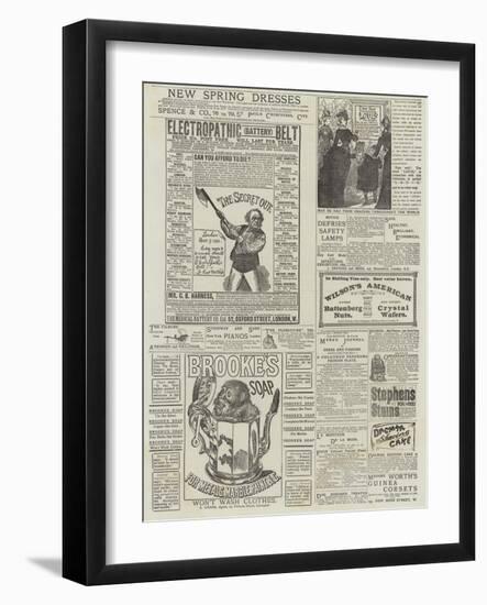 Page of Advertisements-null-Framed Giclee Print