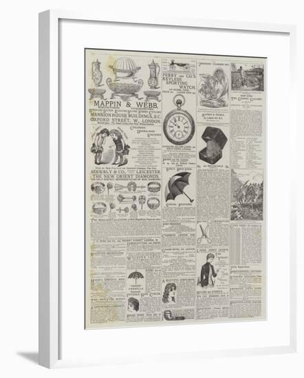 Page of Advertisements-null-Framed Giclee Print