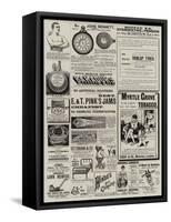 Page of Advertisements-null-Framed Stretched Canvas