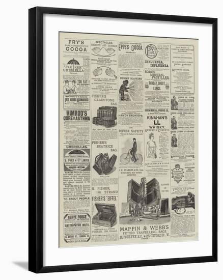 Page of Advertisements-null-Framed Giclee Print