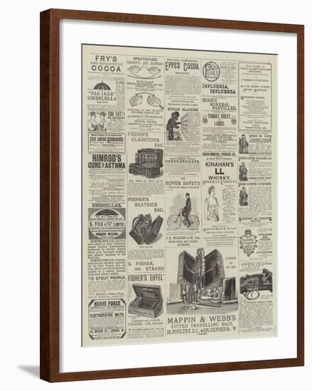 Page of Advertisements-null-Framed Giclee Print