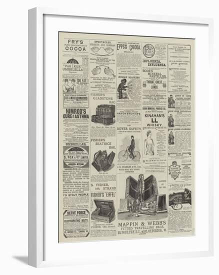 Page of Advertisements-null-Framed Giclee Print