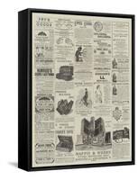 Page of Advertisements-null-Framed Stretched Canvas