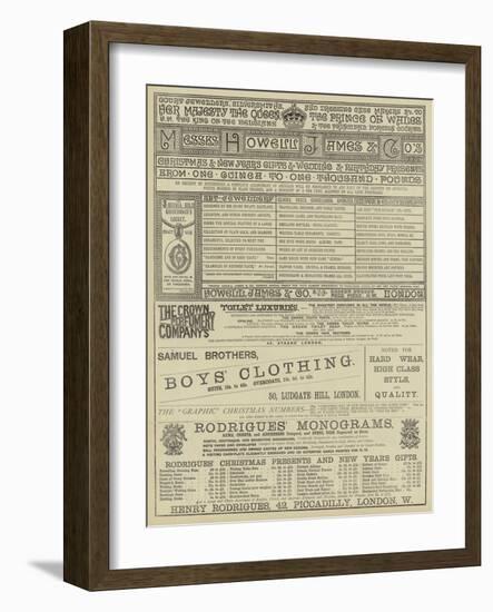 Page of Advertisements-null-Framed Giclee Print