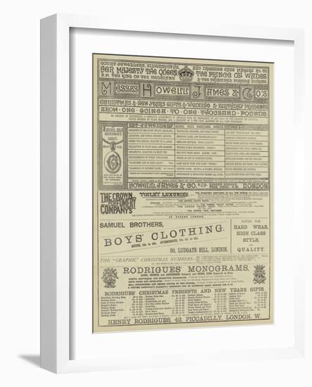 Page of Advertisements-null-Framed Giclee Print