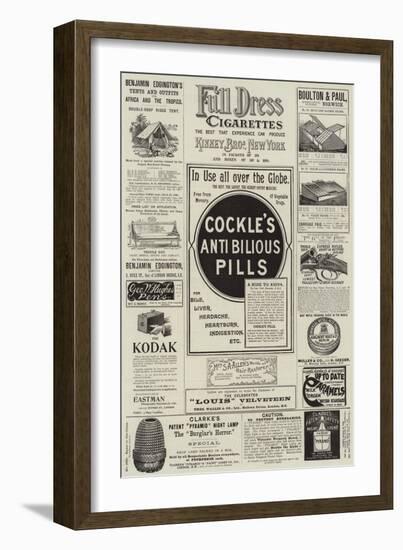 Page of Advertisements-null-Framed Giclee Print