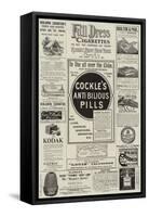 Page of Advertisements-null-Framed Stretched Canvas