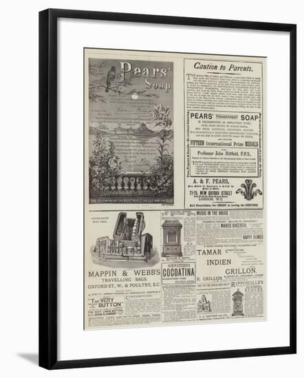 Page of Advertisements-null-Framed Giclee Print