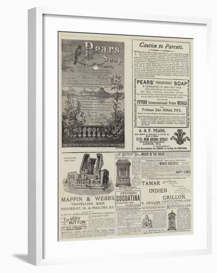 Page of Advertisements-null-Framed Giclee Print