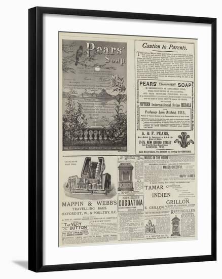 Page of Advertisements-null-Framed Giclee Print