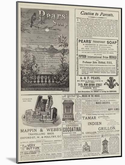 Page of Advertisements-null-Mounted Giclee Print