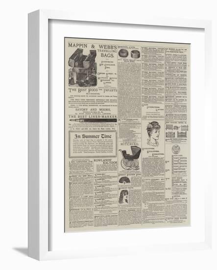 Page of Advertisements-null-Framed Giclee Print