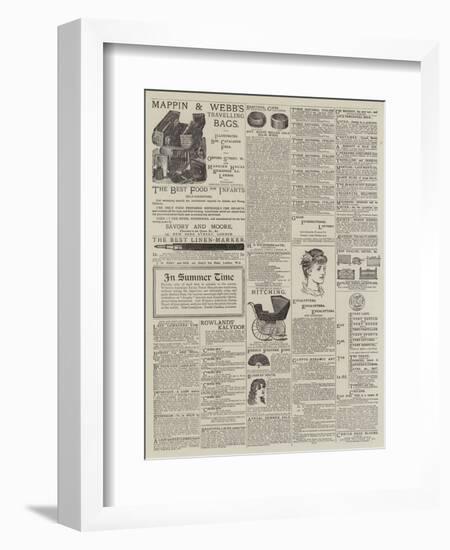 Page of Advertisements-null-Framed Giclee Print