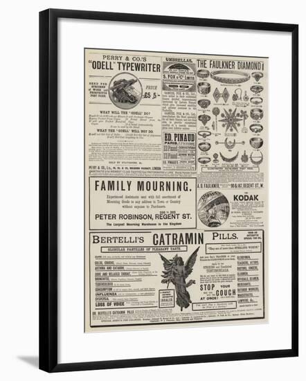 Page of Advertisements-null-Framed Giclee Print